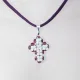 Small Cross - Adena-Purple Suedine - 1